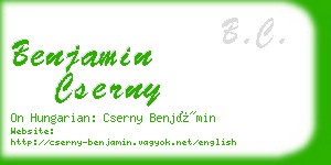 benjamin cserny business card